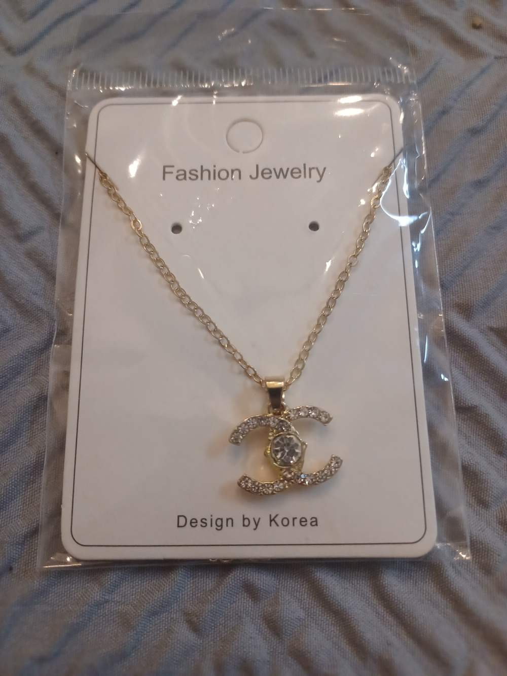 Gold-Tone Crystal Necklace